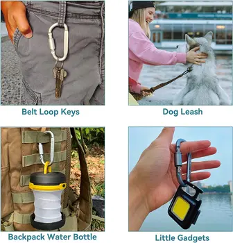 4PCS Carabiner Set For Key Camping Survival EDC Outdoor Keychain Clip Alloy Aluminum Tactical Caribiner Hook Karabiners 2