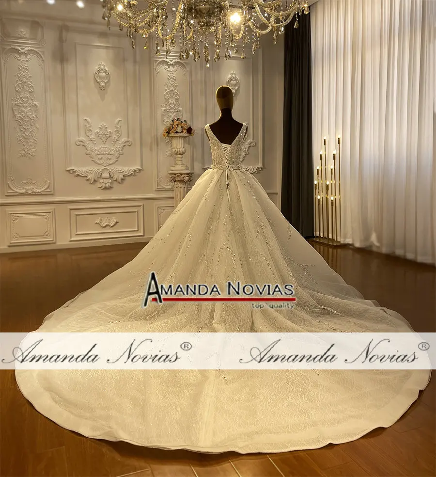 Customized NS4466 Fashion Crystal Beads Straps Wedding Dress - AliExpress  320
