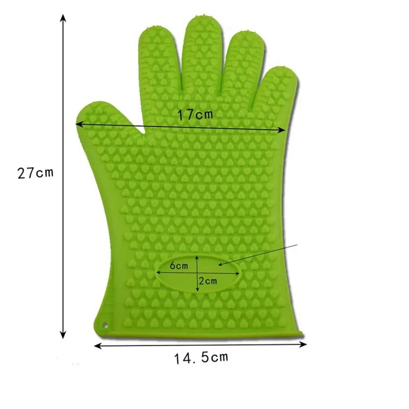 Silicone Heat Resistant BBQ and Oven Glove - Fireproof, Anti-Scalding Cooking Mitt