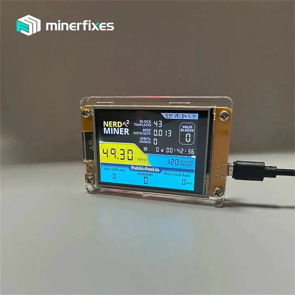 💰🔋 Nerdminer V3 2,8-Zoll BTC Solo Lottery Nerd Miner Crypto Bitcoin Miner  💻📡 | eBay.de