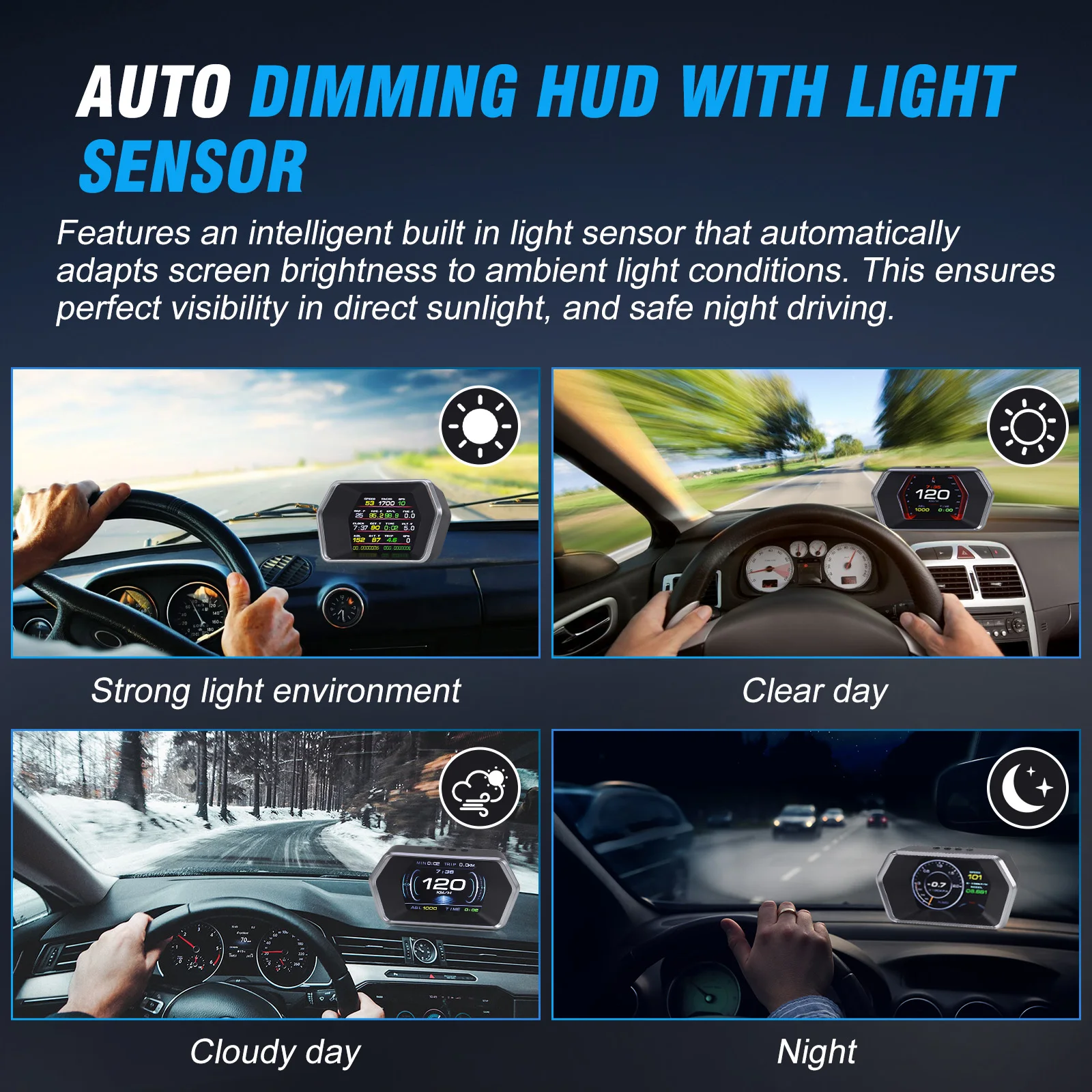 OBD2 GPS 온보드 진단 컴퓨터 프로젝터 자동차 전자제품 디지털 헤드업 디스플레이 스마트 P17 (HUD 과속 경고 나침반 포함)