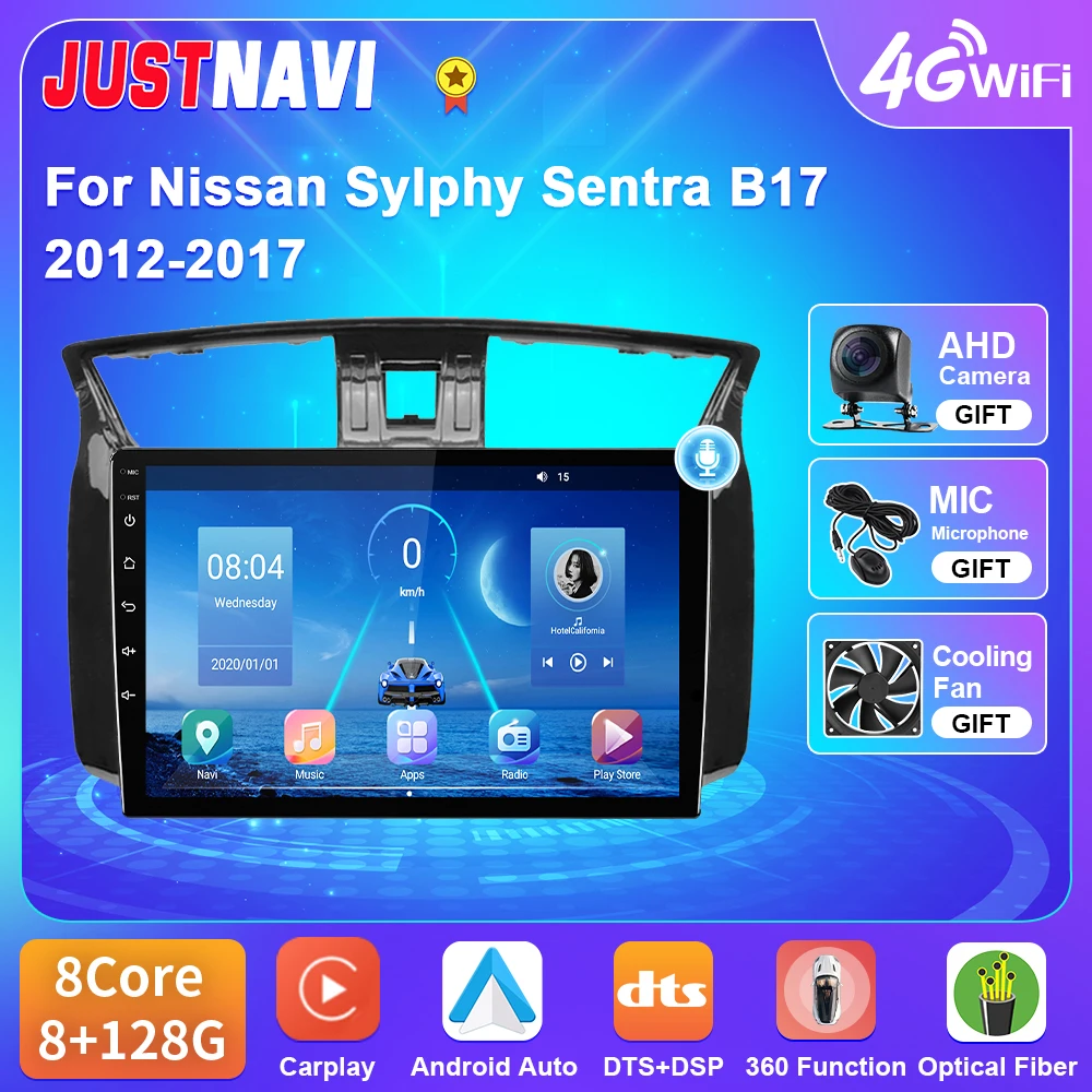 

JUSTNAVI Car Radio For Nissan Sylphy Sentra B17 2012 2013 2014 2015 2016 2017 Multimedia Video Player Navigation 4G GPS DSP RDS