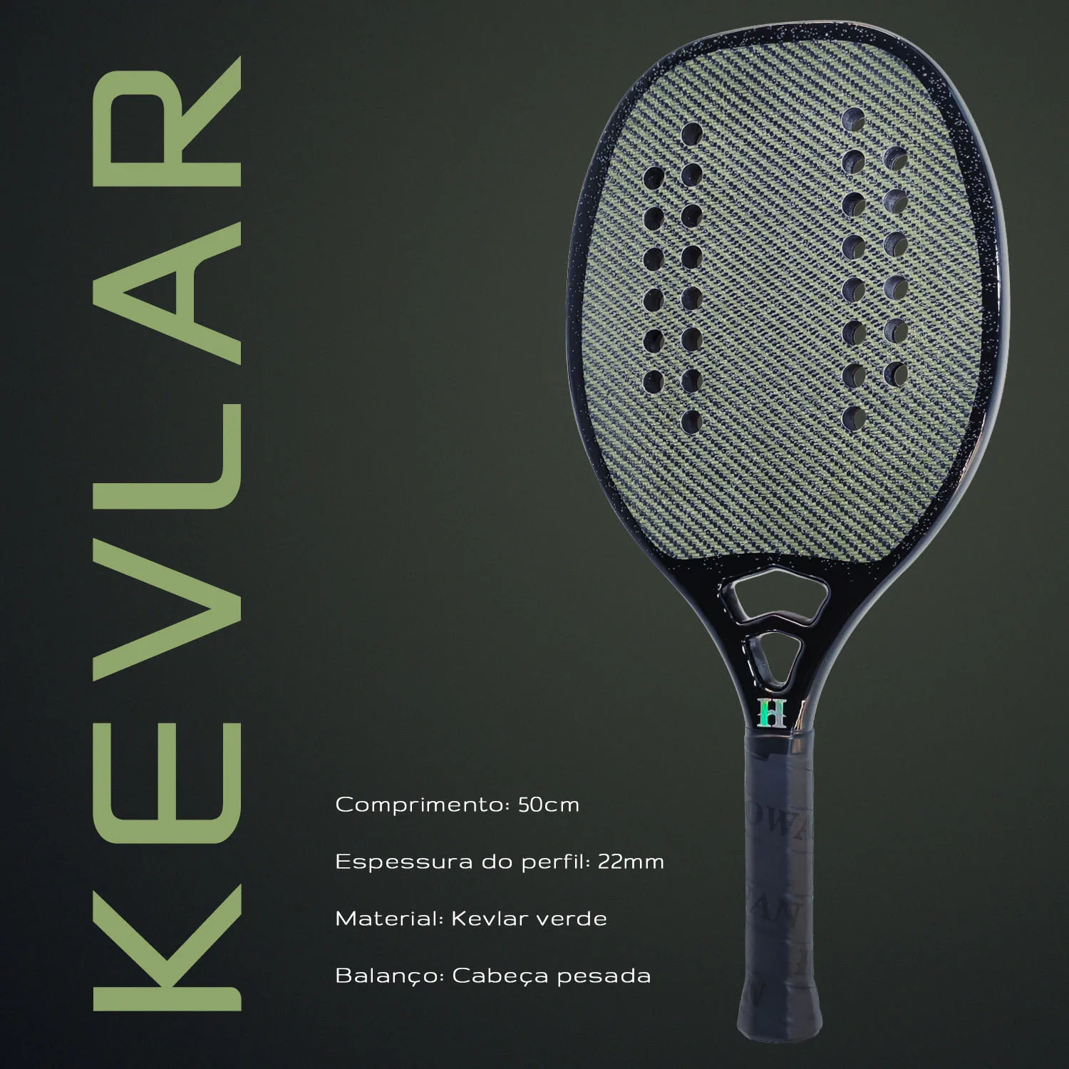 HOOWAN Beach Tennis Racket Kevlar 3K Carbon Fiber Rough Face Professional Racket Beach Tennis with Bag tennis racket