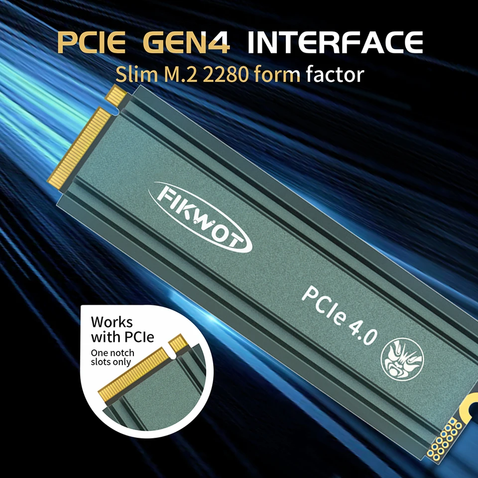 内蔵型SSD FIKWOT FN960 2TB SSD PCIe 4.0 M.2 NVMe Amazon | 【ヒートシンク付き】Fikwot FN960 SSD 2TB PCIe Gen4