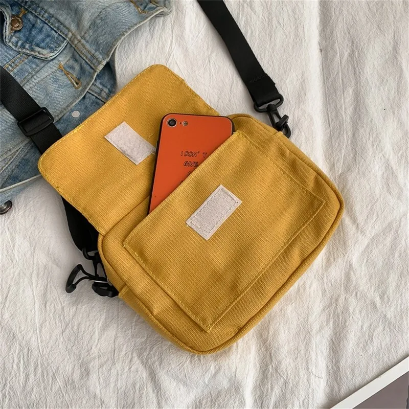 Mini Canvas Small Bags for Women Korean Style Versatile Messenger