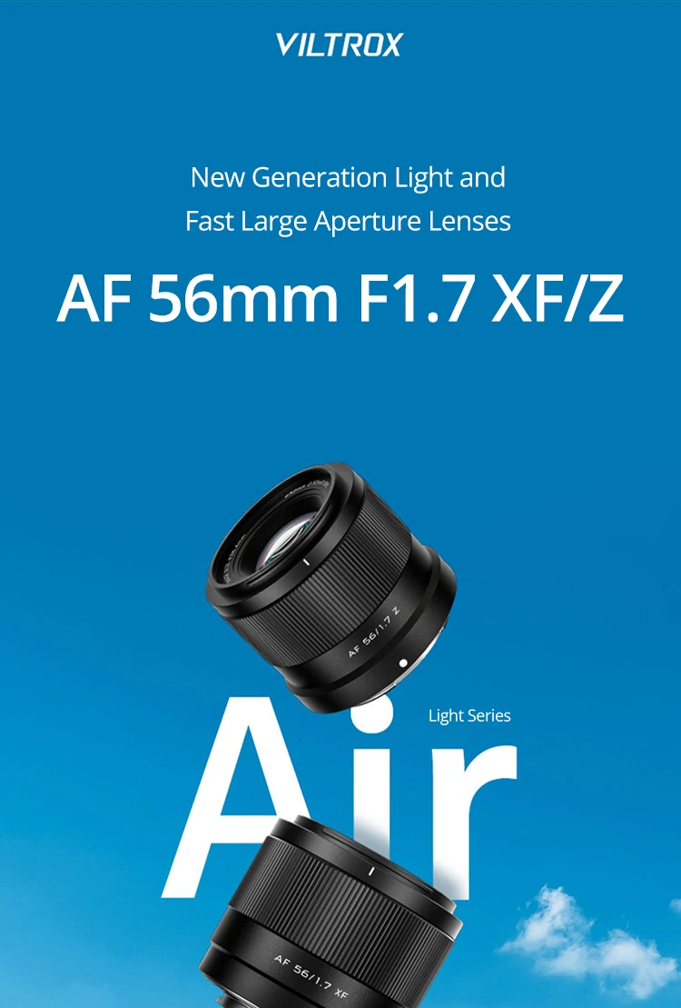 56mm f1.7 Fuji X Lens Nikon Z Mount Lens Auto Focus Portrait APS-C Lens For Fuji