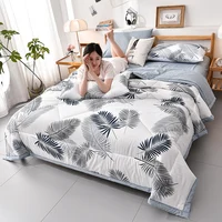 Fashion Skin-friendly Summer Cool Blanket Comfortable Lightweight Air Condition Comforter Machine Washable Quilt for Adults Kid 2