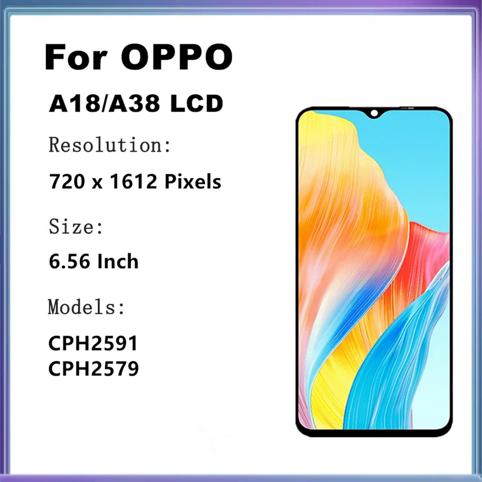 6.56 Schermo Per Oppo A18 CPH2591 Display LCD Touch 6.56 Schermo Per Oppo A18 CPH2591 Display LCD Touch