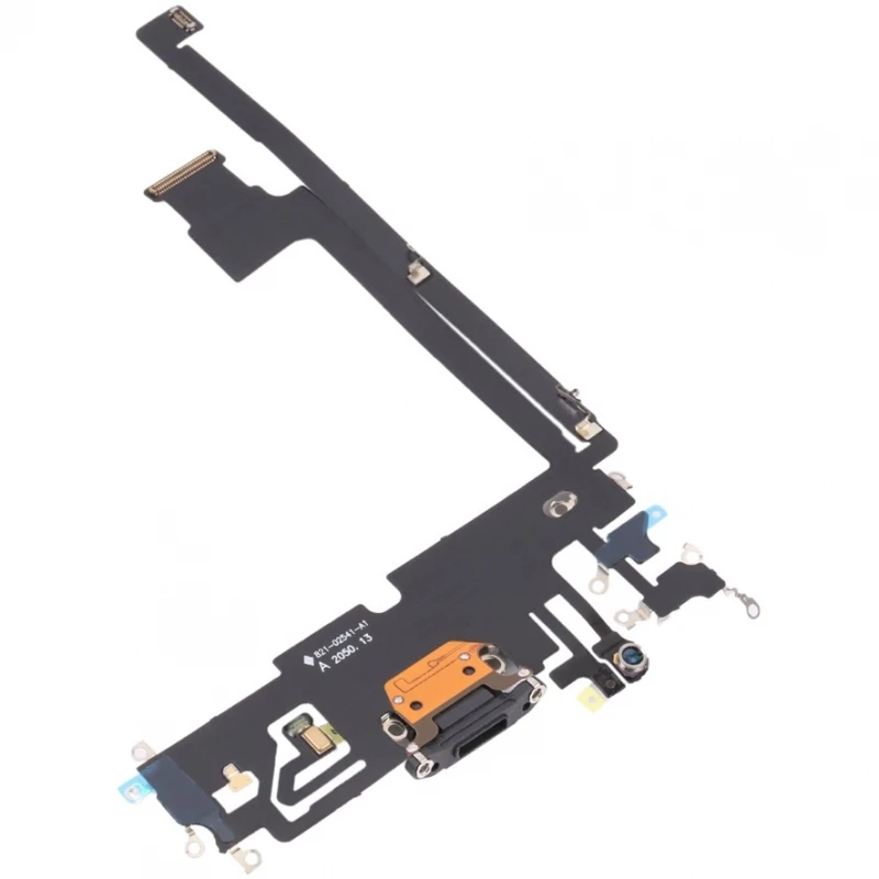 Ricarica Flessibile Compatibile Per Cavo Microfono Apple Iphone 12 Pro Max Grafite Nera # Iphone 12 Pro Max (A2342, A2410, A2411, A2412)