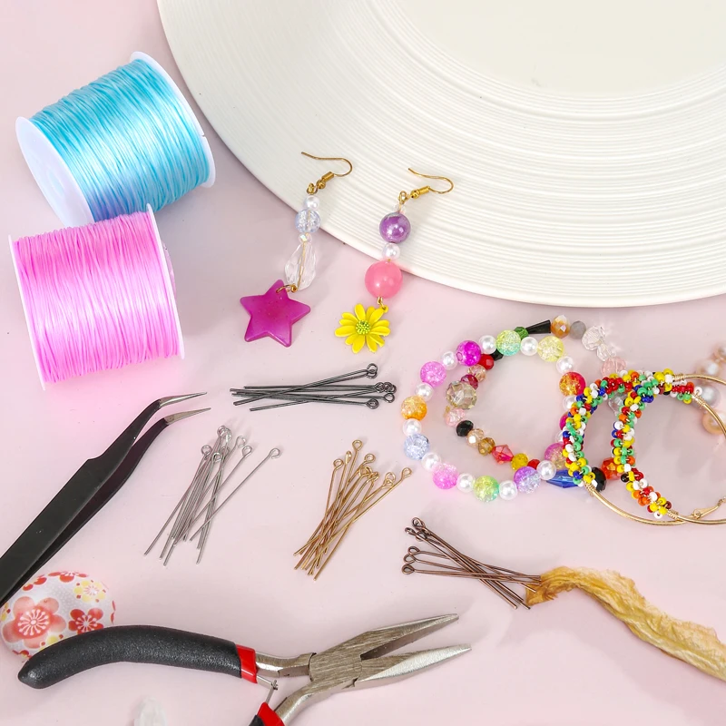 100-200Pcs/lot Zinc alloy Eye Head Pins Eyepins Needles Beads for