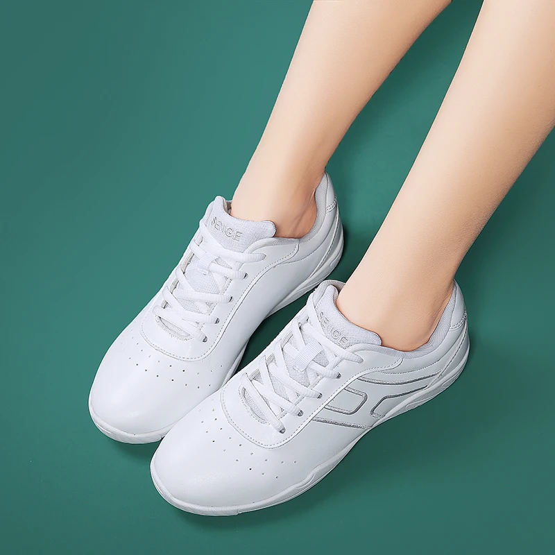 Marwoo cheerleading shoes Children's dance shoes Competitive aerobics Fitness Women's white jazz sports 810