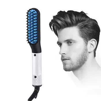 Beauty Products Mans Quick Electric Beard Straightener Comb Brush Professional Heater Electric Hair Flat Iron Hair Straightener