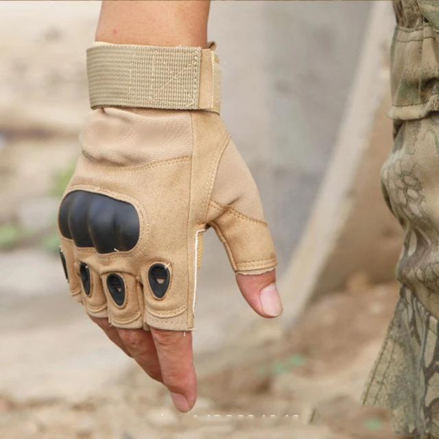 Comprar Guantes tácticos de medio dedo para hombre, guantes
