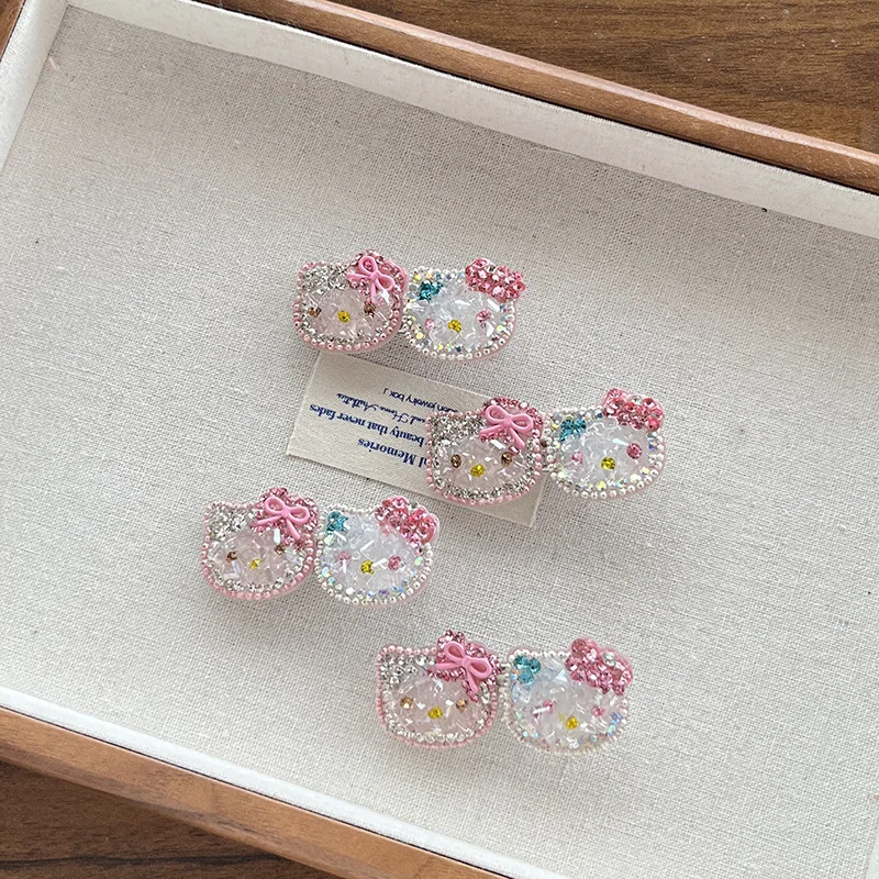 

Hello Kitty Sanrio Kawaii Anime All-Match Headwear Cute Sweet Cartoon Resin Hair Clip Accessories Lovely Hairpin Gifts for Girls