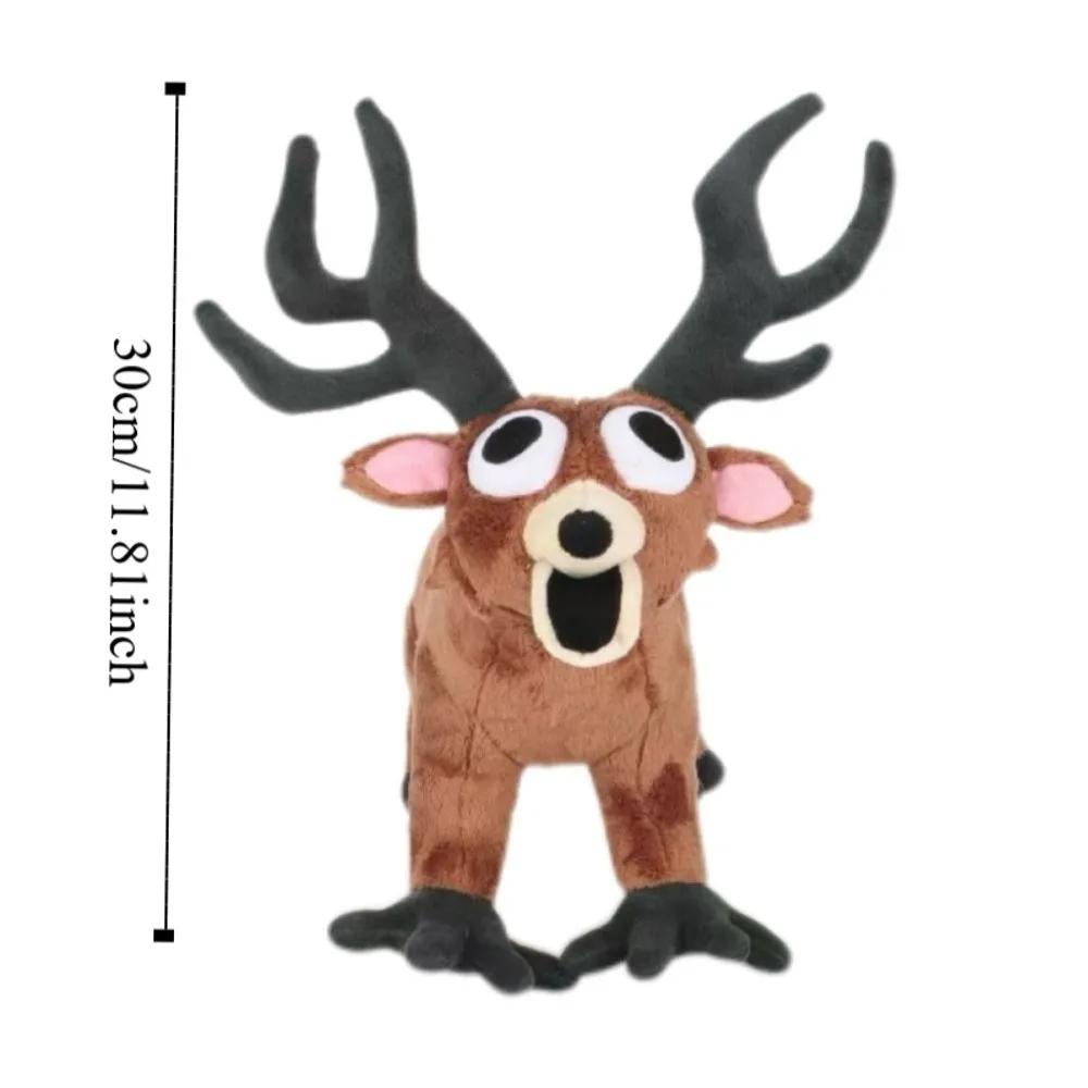 99 Nights in The Forest Cartoon Milu Deer Soft PP Cotton Game Peripheral Stuffed Doll Collection Fluffy Crouching Reindeer