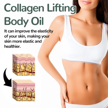 OceAura Collagen Body Oil Tighten Skin Elasticity Increased Moisturizing Body Smooth Non-greasy Rosemary After Shower Body Oil 5