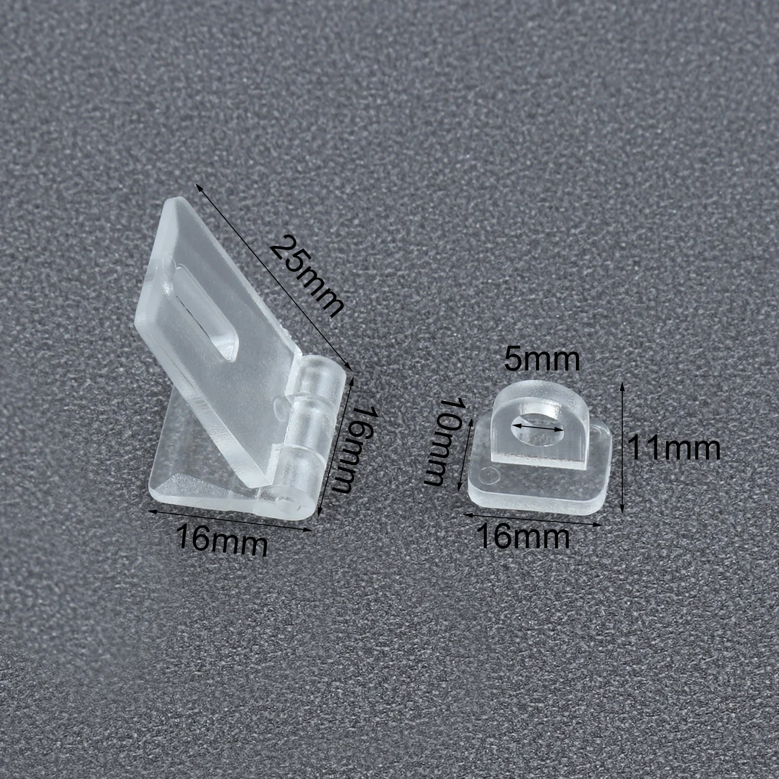 2/4pcs Acrylic Hinge Lock Transparent Mini Hasp Crystal Clear Buckle Concealed Locking Jewelry Box Cabinet Door Drawer 41mm/1.6&rdquo;