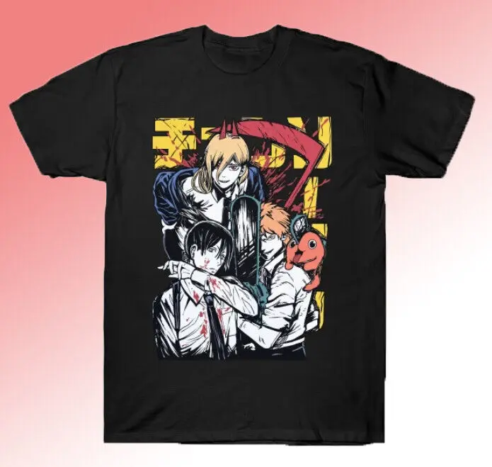 New Chainsaw Man Denji Team Men T Shirt S 3Xl Maniche Lunghe O Corte