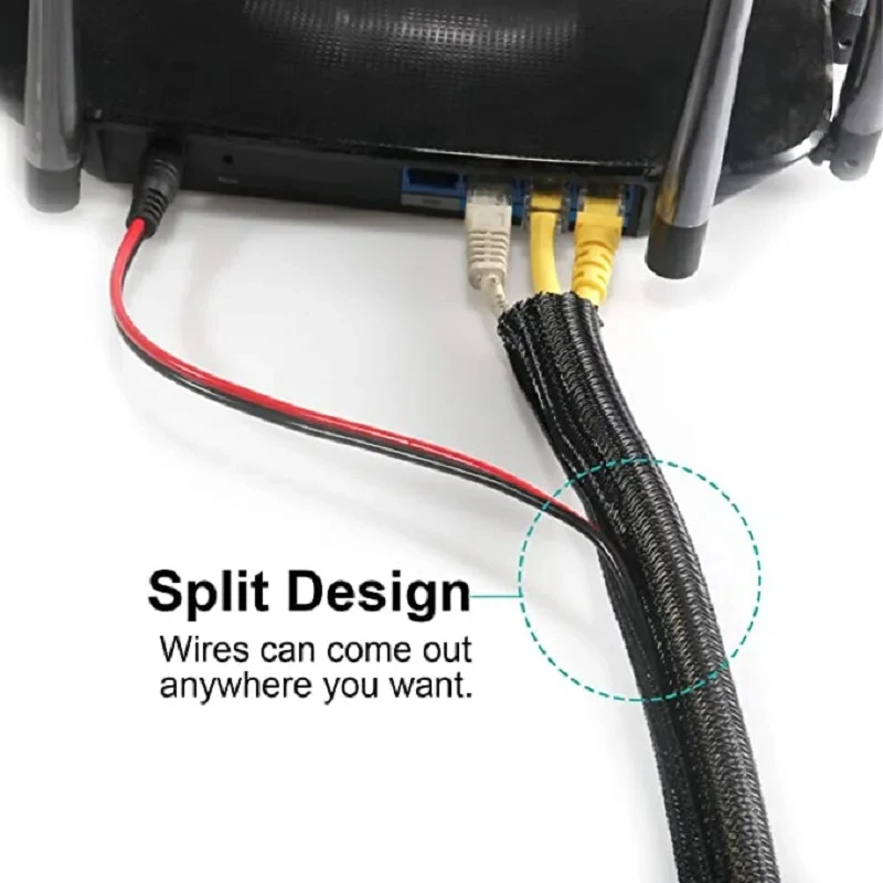 Braided Self-Closing Flexible Cable Protection Sleeve