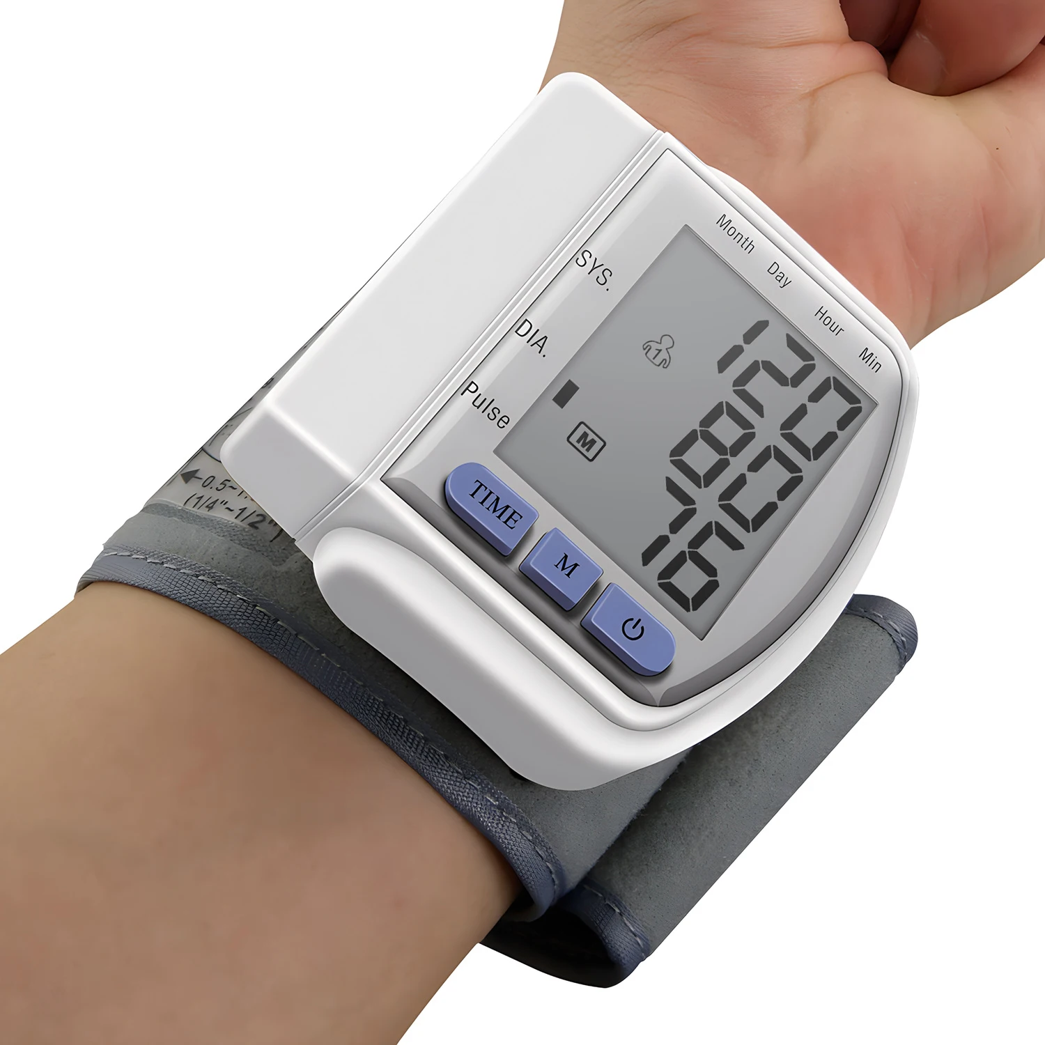 Home BP Monitor Digital Sphygmomanometer Wrist cuff Heart Beat Rate Measure Pulse Care Blood Pressure Monitor Memory