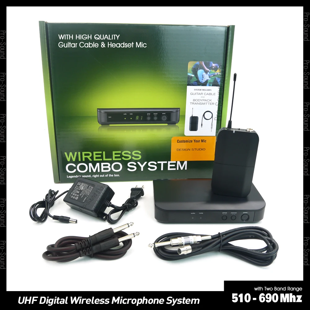 BLX4 UHFデジタルワイヤレスシステム BLX14 ボディパック送信機 ヘッドセットマイク ギターケーブル ライブカラオケ用 パフォーマンス