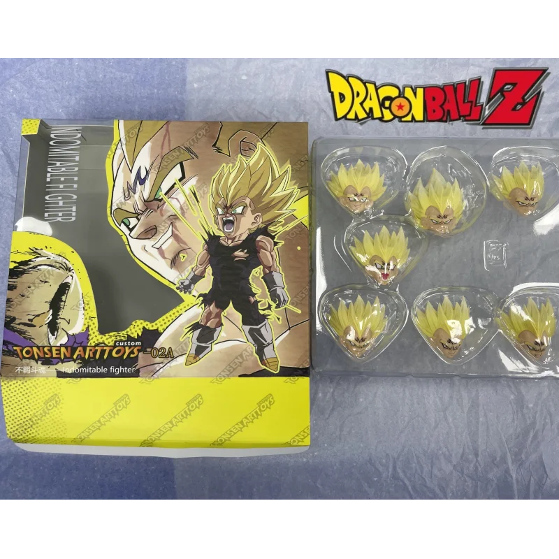 Tonsenarttoys Dragon Ball Z Vegeta Heads Super Saiyan Primitive Prince Berserker Anime Action Figures Figuras Doll Figurine Toys
