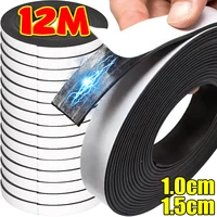 12/1M Self Adhesive Magnetic Strips Strong Magnetic Tape Flexible Magnet Strip for Fridge DIY Photo Poster Office Rubber Magnets