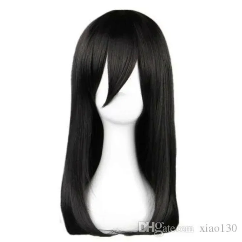 

Atta on Titan Young Mikasa Aerman Cosplay Wig 45cm Long Bla Cos Hair Wigs