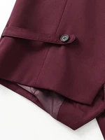 Women's Front Button Fitted Waistcoat and High Waist Pleated Wide Leg Pants, Female Two Piece Sets, Fashion - Image 6