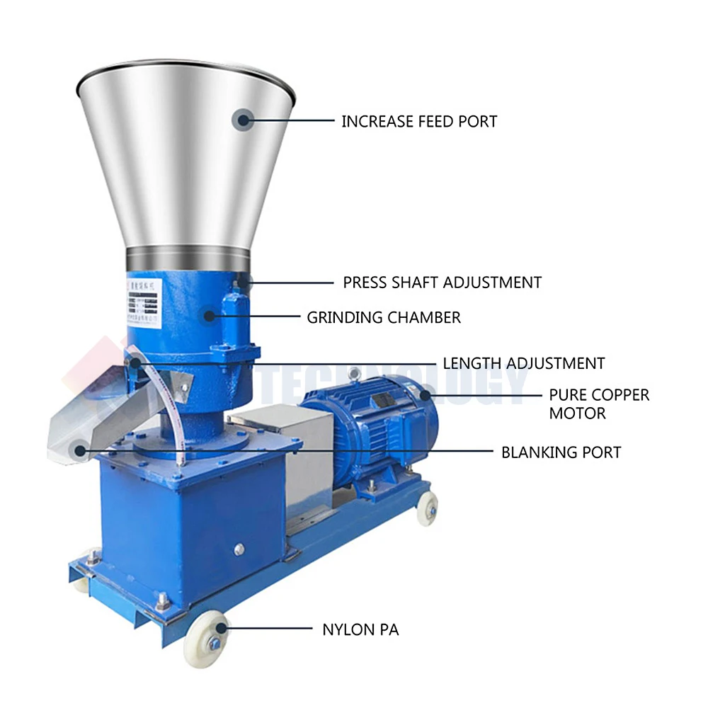 Pellet Mill Food Pellet Making Machine,high-efficiency Household Animal Feed Food Making Machine