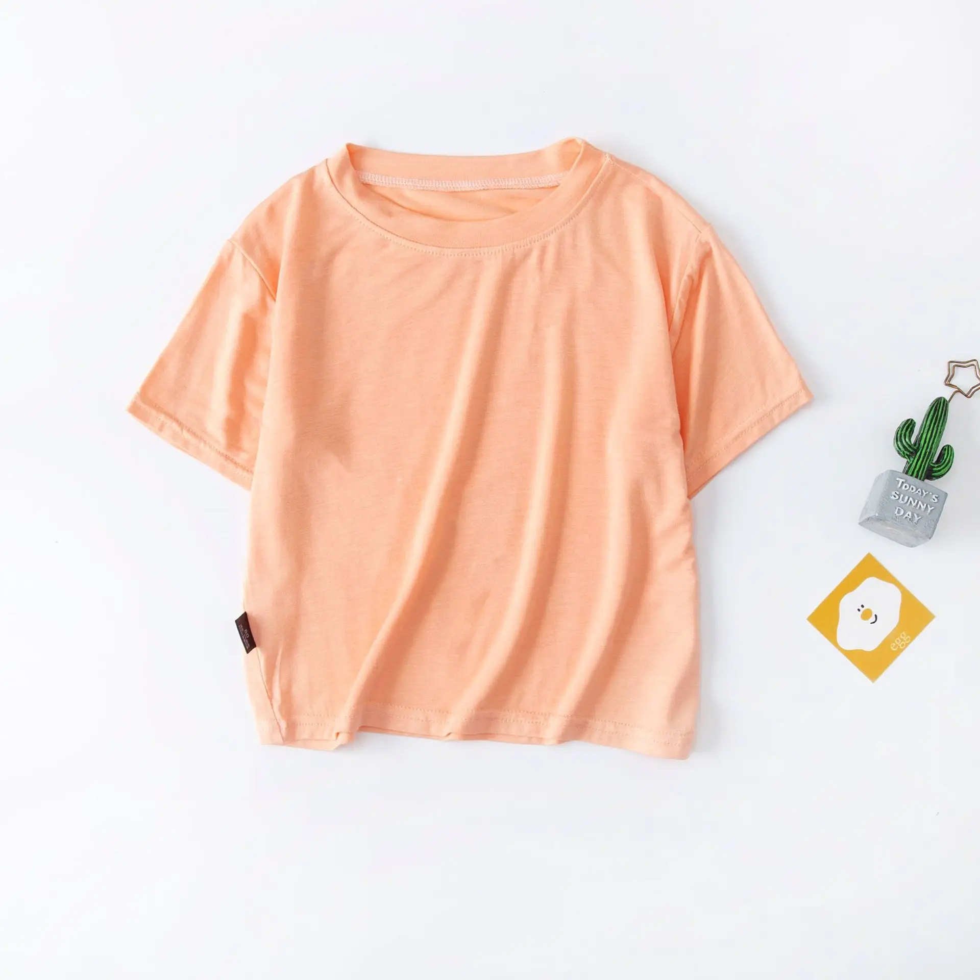 Cotton T Shirt Modal T-shirt Summer Korean Version Baby Girls Boys Tops Kids Clothes T-shirts Casual Fashion Short Sleeve Shirt Thin Infant Tee