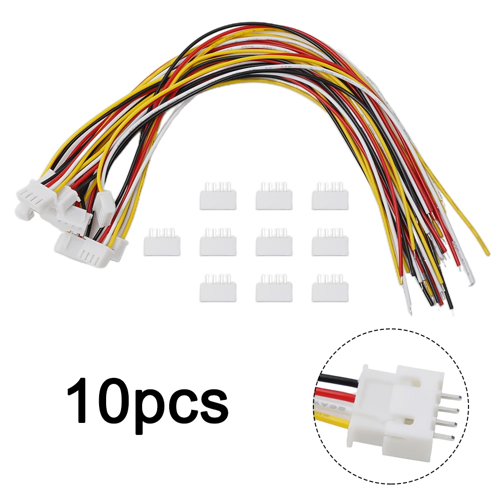 Workshop Connector Plugs Cable Connectors 24AWG Fittings Male Female Plug Replacement With Wire 10 Sets Of 2-4 Pin