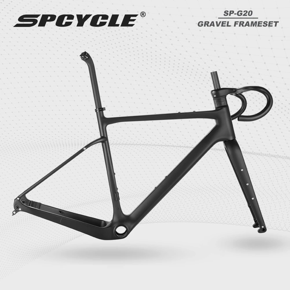 Spcycle Carbon Gravel Frame Disc Brake Super Light T1000 Gravel Frame