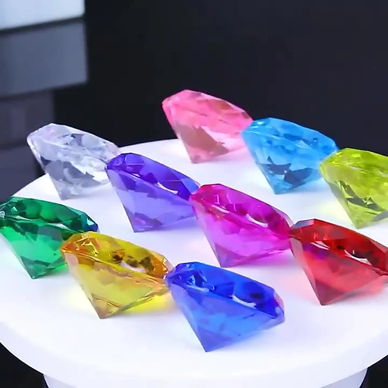 Party Toys Toy Gift Filler Gem Toys 1 Box Party Confetti Wedding Christmas Plastic For Kids Toy Crystal Gems Diamond Jewels Treasure Chest Pirate Filler Props