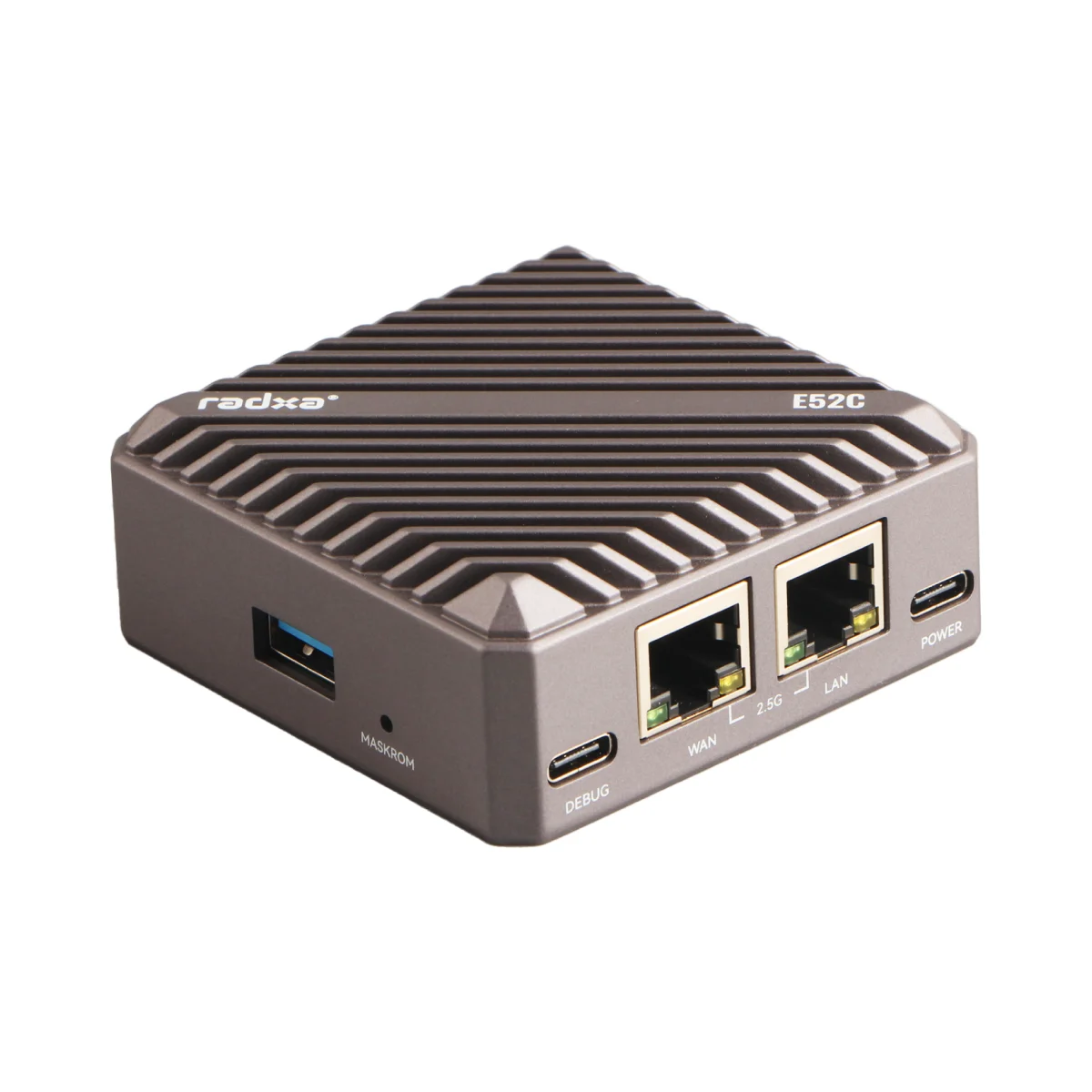VivaChip TechRadxa E52C, 6코어 CPU, 듀얼 2.5 기가비트 이더넷, CNC 알루미늄 합금 케이스, 5TOPs NPU