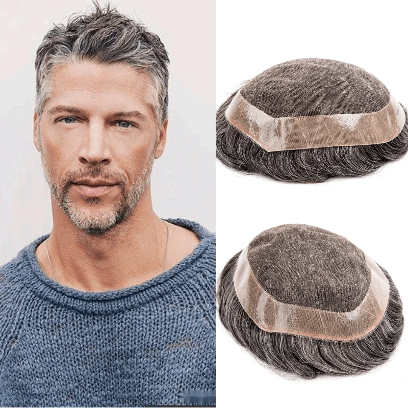 D7-5 швейцарская кружева и мягкий мужской парик