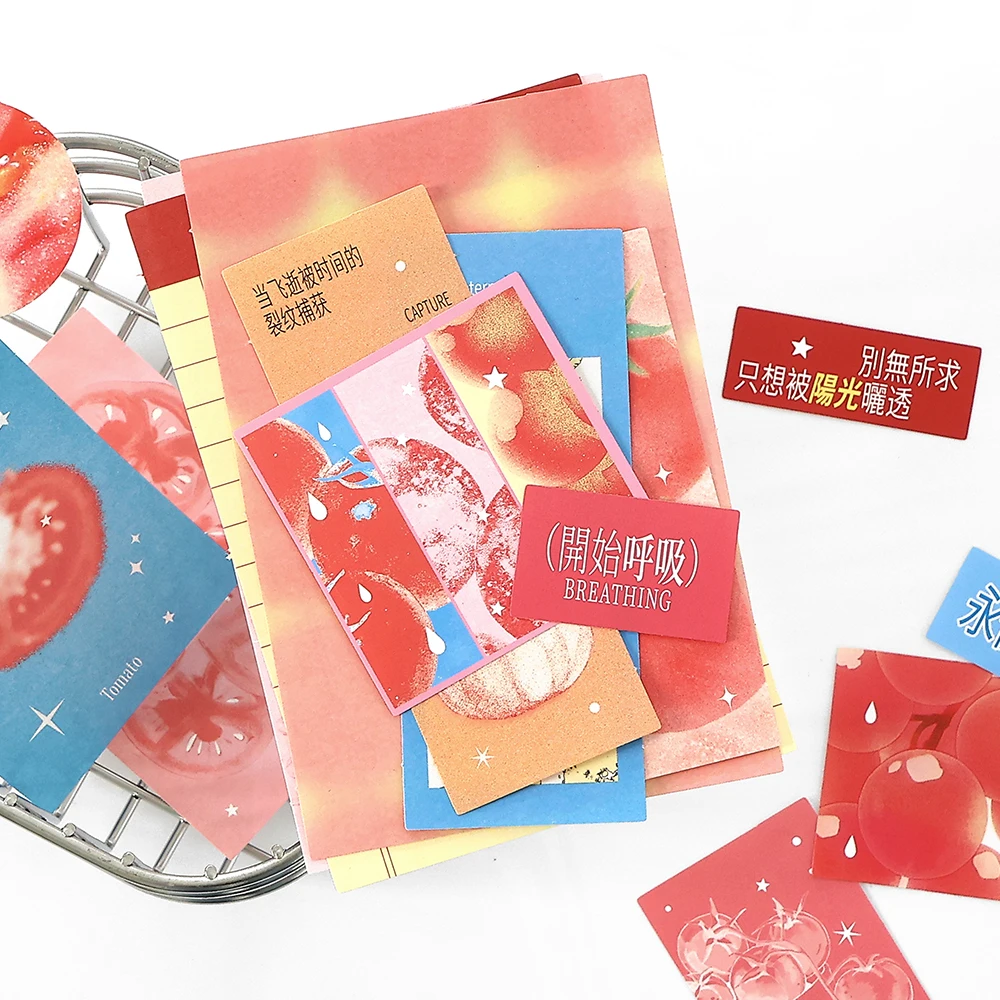 40-Piece Minimalist Style Scrapbook Background and Sticker Set