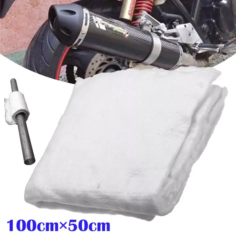 100x50cm  Motorcycle Exhaust Pipe Silence Cotton Fiberglass Needle Felt Fibreglass Silence Packing Car Accessories - Image 6