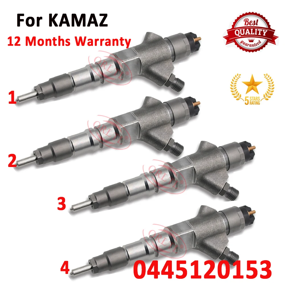 

4 Pieces ORLTL 0445120153 Diesel Fuel Oil Injector For Kamaz CRIN2-16 0 445 120 153 Common Rail Nozzle Fuel Spray 201149061