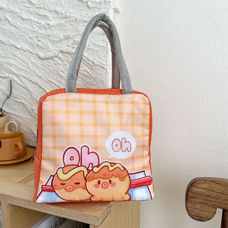 Cartoon Lunchbox Bag Lunchbox Insulation Bag Tote Work Bento Student Lunch Meal