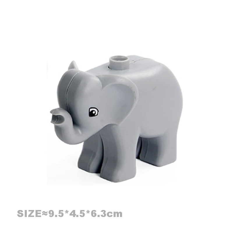 Farm Animals Big Building Blocks Accessories Pig Dog Cow Horse Crocodile Elephant Compatible with bricks Zoo Children Toys gift building blocks,construction blocks