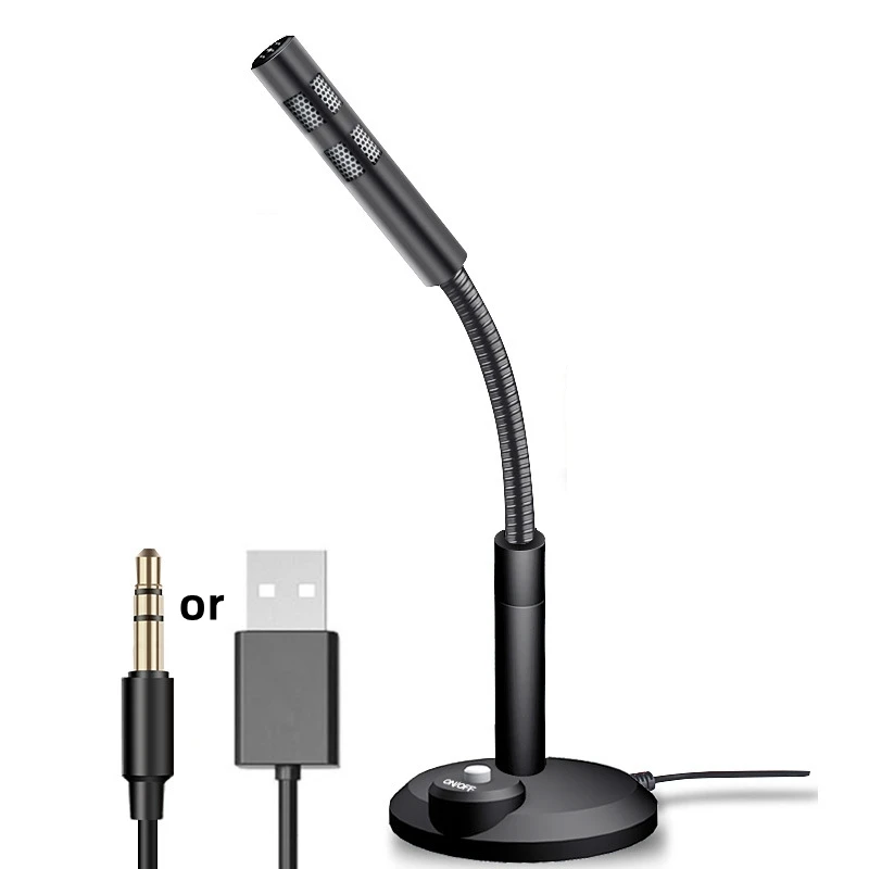 

Computer Wired Microphone Desktop Speech High Sensitivity Noise Reduction Mic Gaming Web Video Chatting for Mobile Phone Laptops