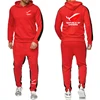 Men ROG Republic Of Gamers Tracksuit Hoodies Solid Color Thick Pullover Long Pant 2-piece Set Autumn Fleece Jogger Sports Suit 4
