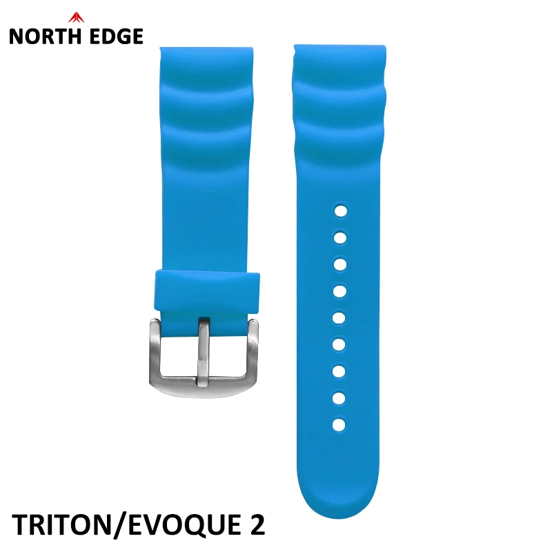 NORTH EDGE 24 mm/20 mm/22 mm Kautschukarmband, Edelstahl-Nylonarmband, anwendbar auf TRITON EVOQUE 2 GAVIA2 ALPS AK Cross Fit 3 MARS – Detail 1