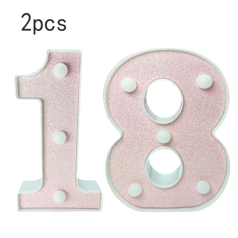 LED Small String Night Light 2Pcs For Girl's Happy Birthday Anniversary Party Adult Gift Diy Decor Gift Supplies
