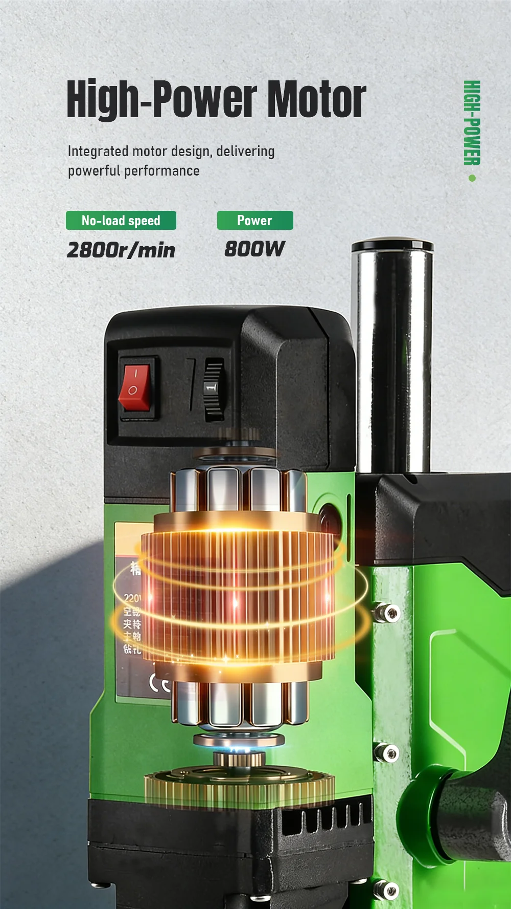 Powerful 800W Mini Drill Press Bench Top Drilling Machine with Drill Bits Kit fo