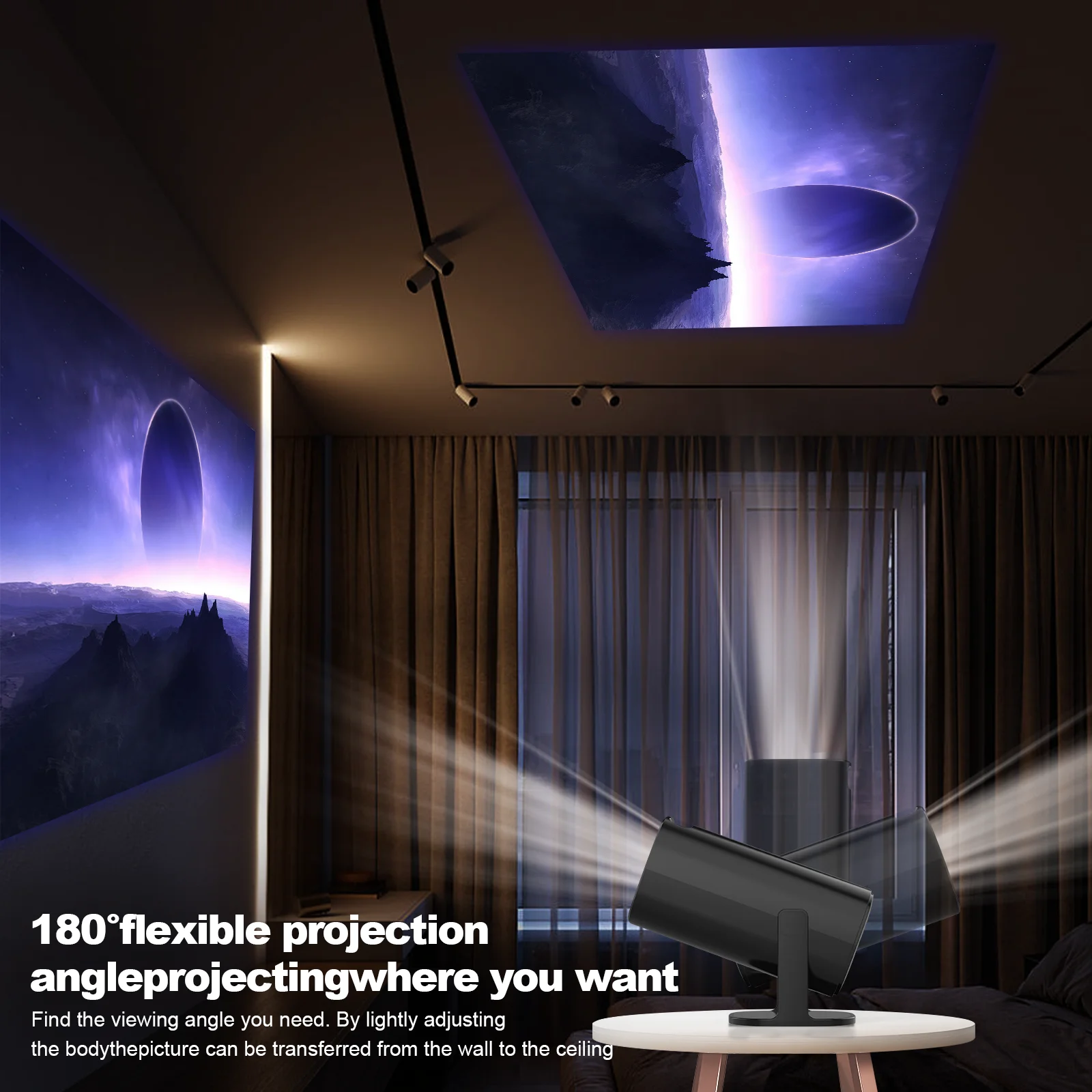 P30 Smart Mini Projector Android 11 WiFi6 Support 4K 1080P 2.4G&5G WiFi 1280*720P Smart Home Cinema Portable portable projector