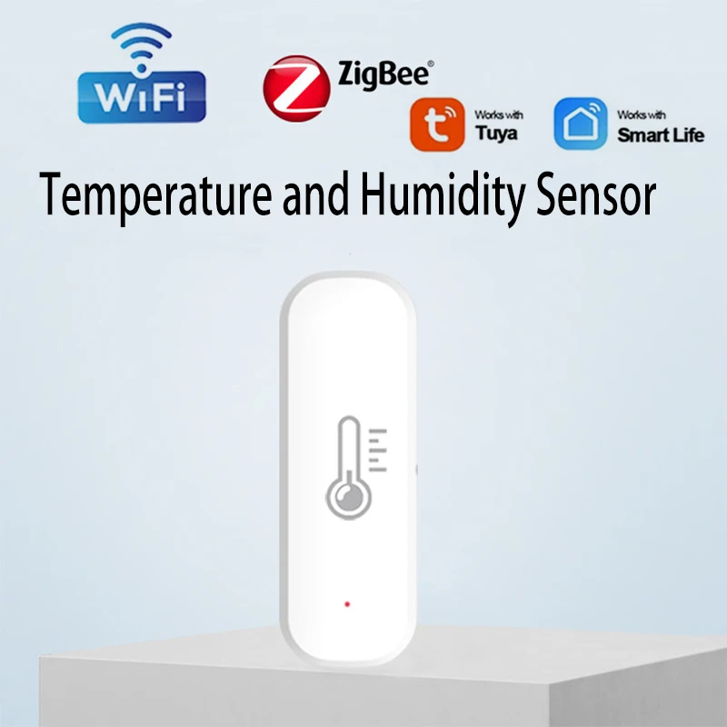 

Mini Tuya WIFI Zigbee Temperature and Humidity Sensor Intelligent Linkage Real Time Monitoring Low Power Consumption App Control