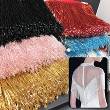 

1Yard Colorful Tassel Lace Trim Ribbon Fringe for Wedding Dress Dance Performance Clothes Curtain Decor Accessories DIY Material
