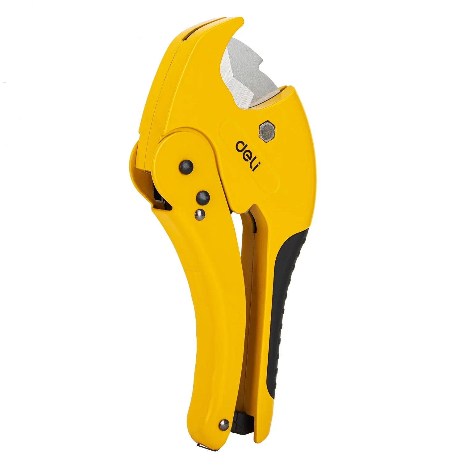 Deli PVC Pipe Cutter 42mm Pipe Cutter Ratchet Cuts Plastic Tube hear Scissors Hot Melt Water Pipe Cutting Tools Hand Tools 3
